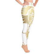 Beast Fit Workout  Leggings (White & Gold)