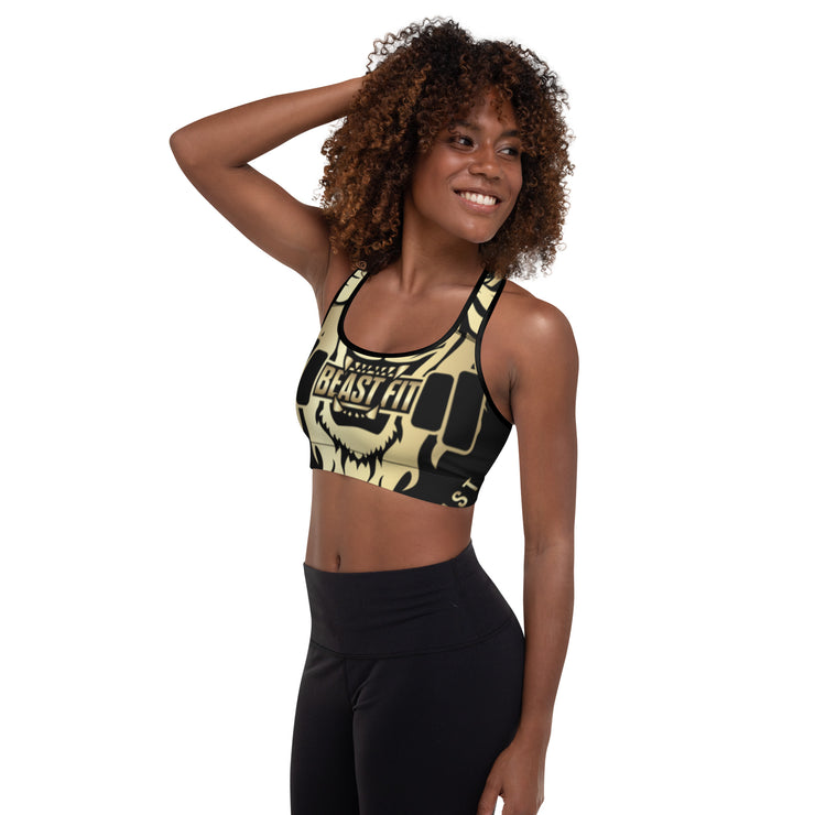 Luxury Gold Black Peacock Pattern Women's Sports Bra Medium Support Padded  Bras Breathable Yoga Vest Workout Tank Top M : : Clothing, Shoes &  Accessories